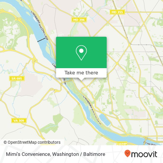 Mimi's Convenience, 5435 MacArthur Blvd NW map