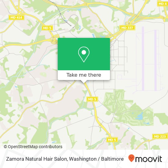 Mapa de Zamora Natural Hair Salon, 6500 Old Branch Ave