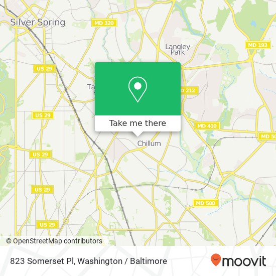 823 Somerset Pl, Hyattsville, MD 20783 map