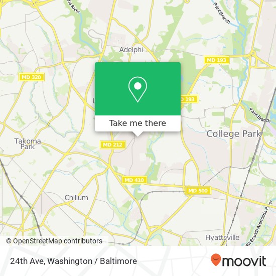 24th Ave, Hyattsville (HYATTSVILLE), MD 20783 map