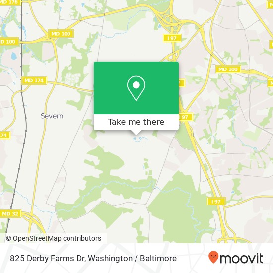 Mapa de 825 Derby Farms Dr, Severn, MD 21144