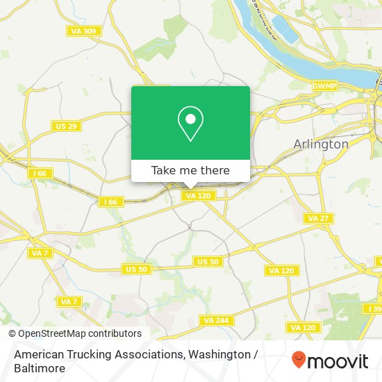 Mapa de American Trucking Associations, 950 N Glebe Rd