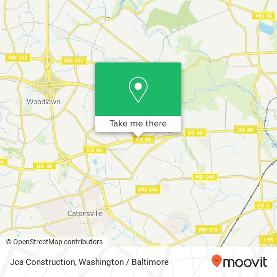 Mapa de Jca Construction, 5202 Baltimore National Pike