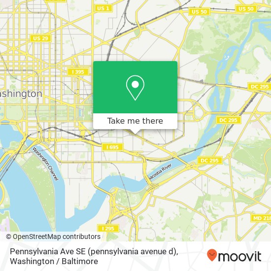 Mapa de Pennsylvania Ave SE (pennsylvania avenue d), Washington (WASHINGTON), DC 20003