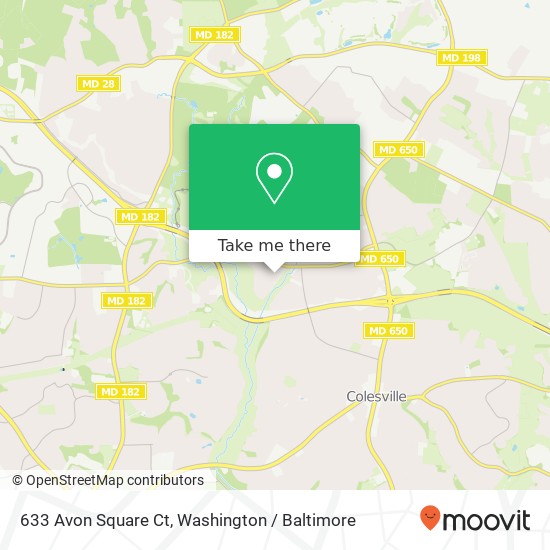 633 Avon Square Ct, Silver Spring, MD 20905 map