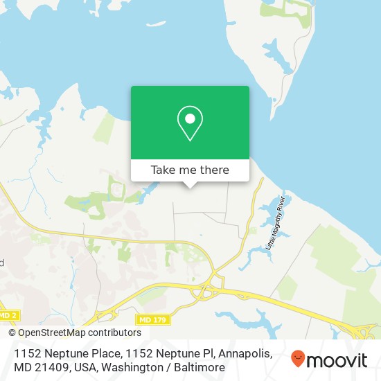 1152 Neptune Place, 1152 Neptune Pl, Annapolis, MD 21409, USA map