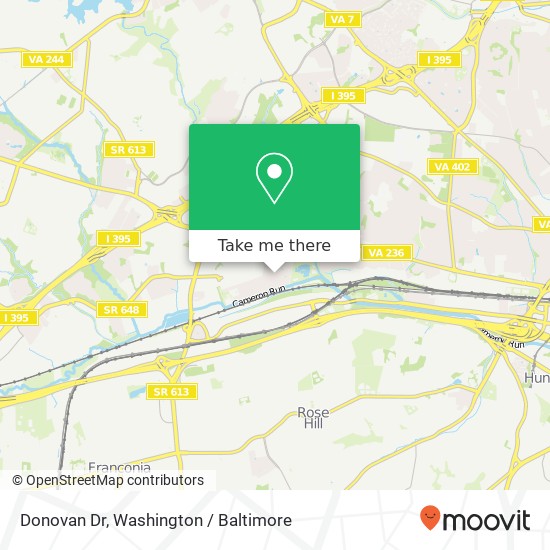 Donovan Dr, Alexandria, VA 22304 map