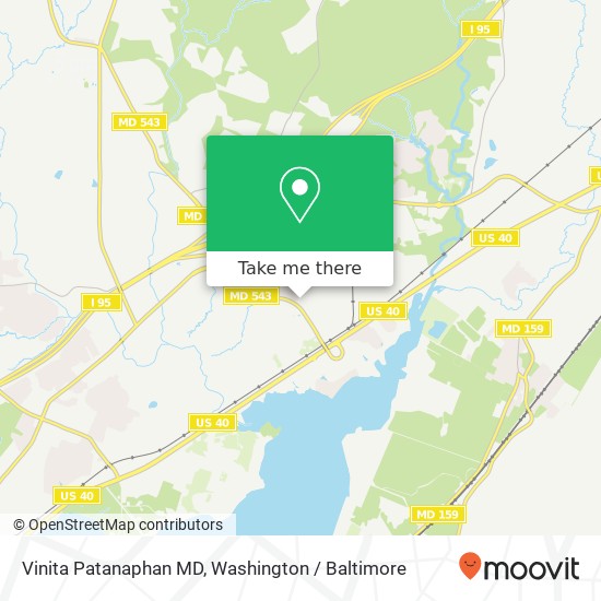 Mapa de Vinita Patanaphan MD, 1200 Brass Mill Rd