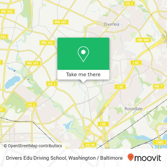 Mapa de Drivers Edu Driving School, 4905 Frankford Ave