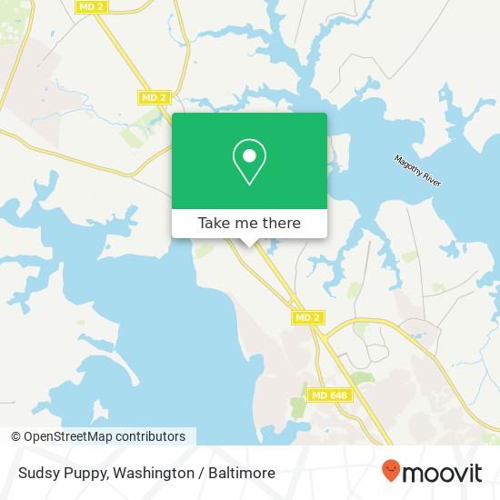 Mapa de Sudsy Puppy, 836 Ritchie Hwy