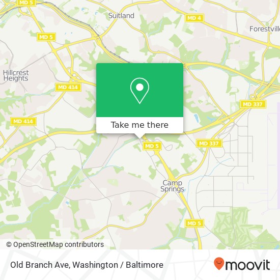 Old Branch Ave, Temple Hills (CAMP SPRINGS), MD 20748 map