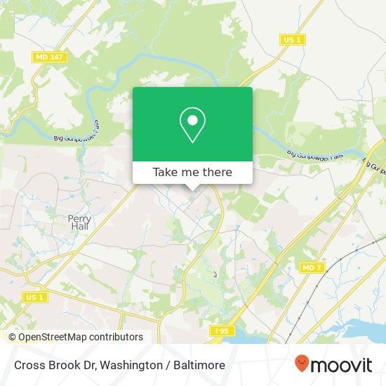 Cross Brook Dr, Perry Hall, MD 21128 map