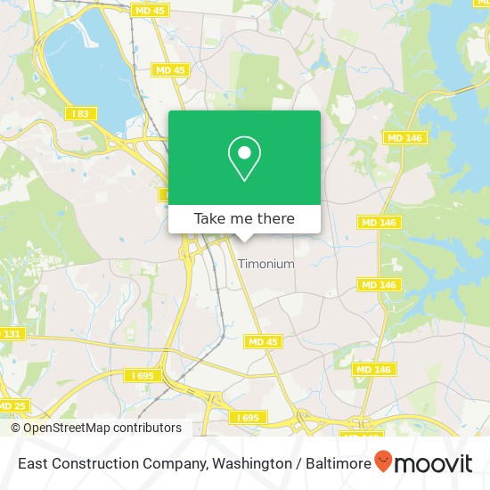 Mapa de East Construction Company, 29 Cinder Rd