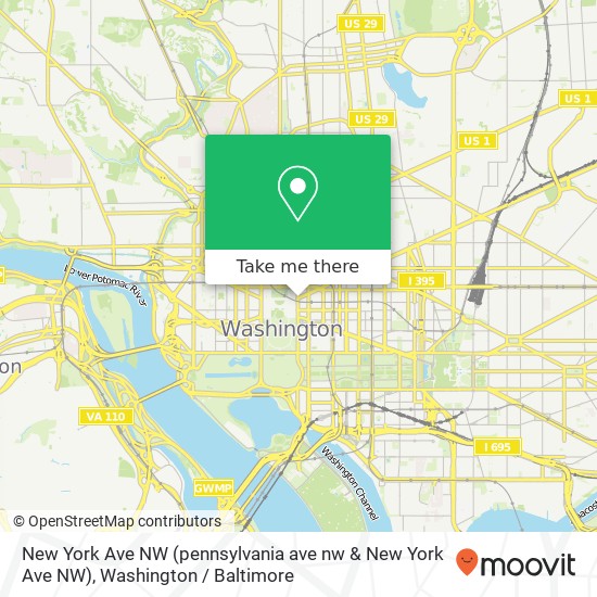 New York Ave NW (pennsylvania ave nw & New York Ave NW), Washington, DC 20005 map