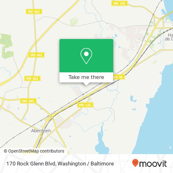 Mapa de 170 Rock Glenn Blvd, Havre de Grace, MD 21078