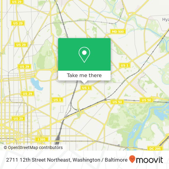 2711 12th Street Northeast map
