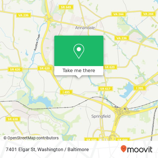 7401 Elgar St, Springfield, VA 22151 map