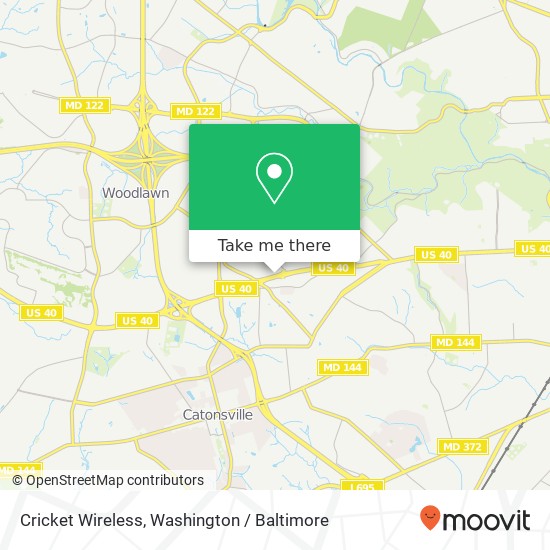 Mapa de Cricket Wireless, 5514 Baltimore National Pike