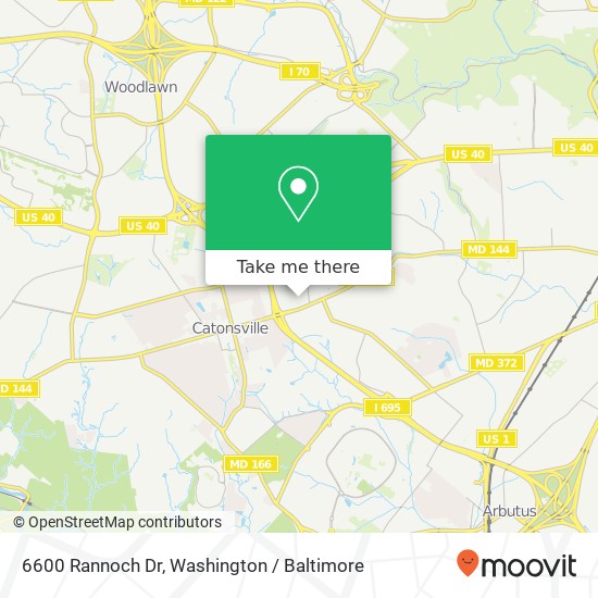 6600 Rannoch Dr, Catonsville, MD 21228 map