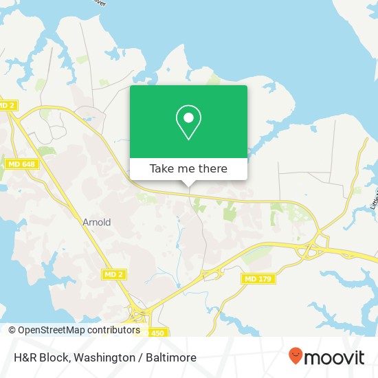 Mapa de H&R Block, 1298 Bay Dale Dr