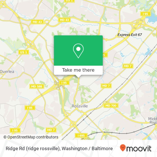 Ridge Rd (ridge rossville), Rosedale, MD 21237 map