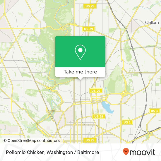 Pollomio Chicken, 3703 14th St NW map