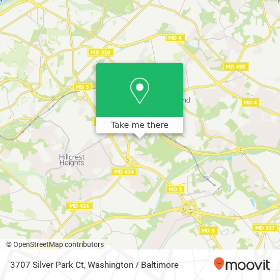 3707 Silver Park Ct, Suitland, MD 20746 map