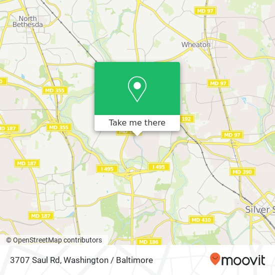 Mapa de 3707 Saul Rd, Kensington, MD 20895