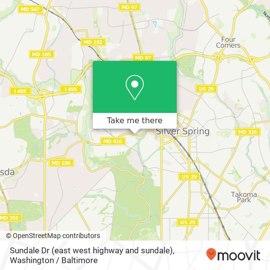 Mapa de Sundale Dr (east west highway and sundale), Silver Spring, MD 20910