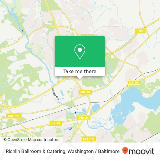Mapa de Richlin Ballroom & Catering, 1700 Van Bibber Rd