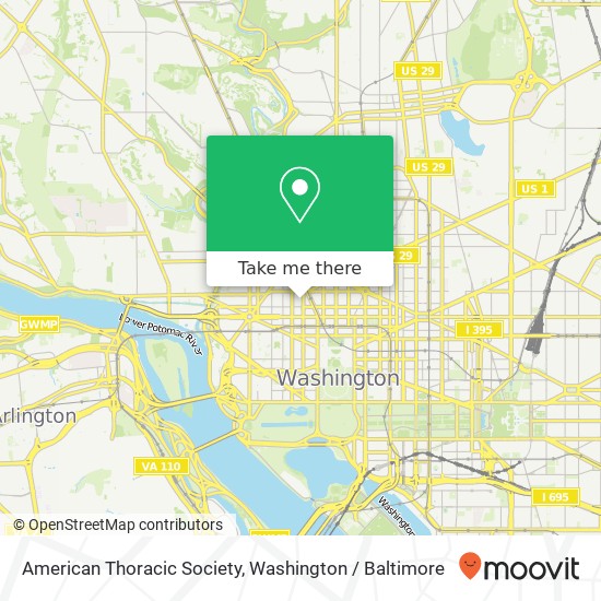 American Thoracic Society, 1150 18th St NW map