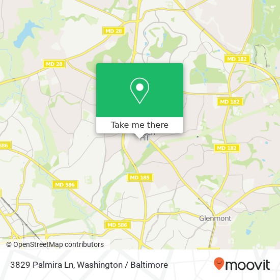 Mapa de 3829 Palmira Ln, Silver Spring, MD 20906