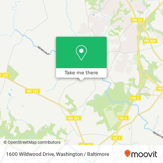 Mapa de 1600 Wildwood Drive, 1600 Wildwood Dr, Fallston, MD 21047, USA