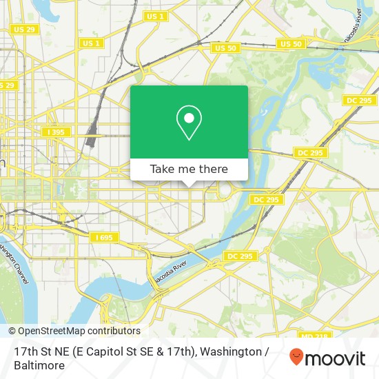17th St NE (E Capitol St SE & 17th), Washington, DC 20003 map