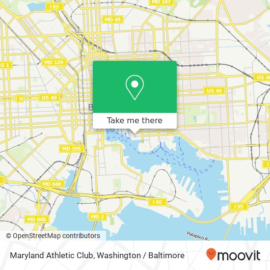 Mapa de Maryland Athletic Club, 655 S President St