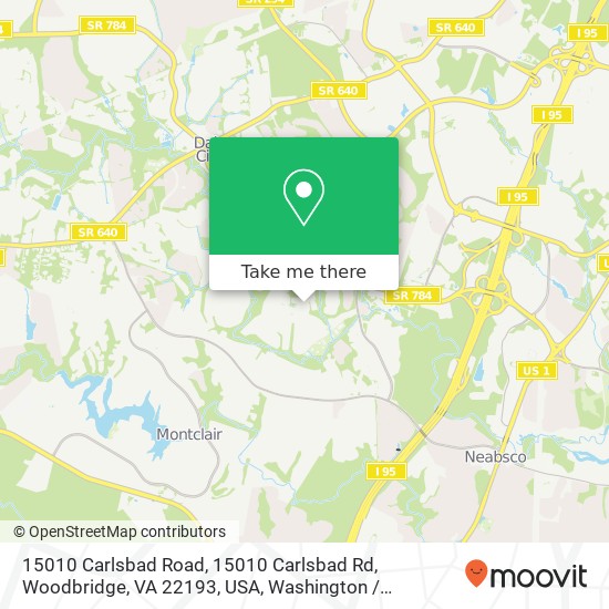 Mapa de 15010 Carlsbad Road, 15010 Carlsbad Rd, Woodbridge, VA 22193, USA