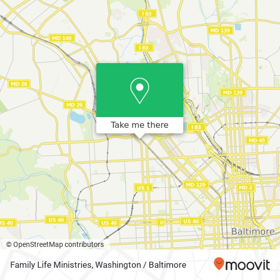 Family Life Ministries, 2320 Reisterstown Rd map