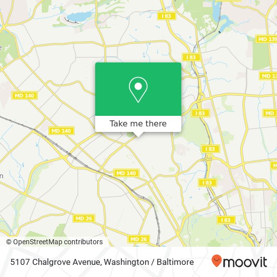 Mapa de 5107 Chalgrove Avenue, 5107 Chalgrove Ave, Baltimore, MD 21215, USA