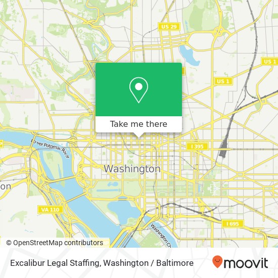 Excalibur Legal Staffing, 1000 Vermont Ave NW map