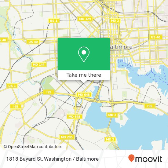 Mapa de 1818 Bayard St, Baltimore, MD 21230