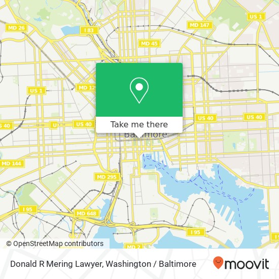 Donald R Mering Lawyer, 120 E Baltimore St map