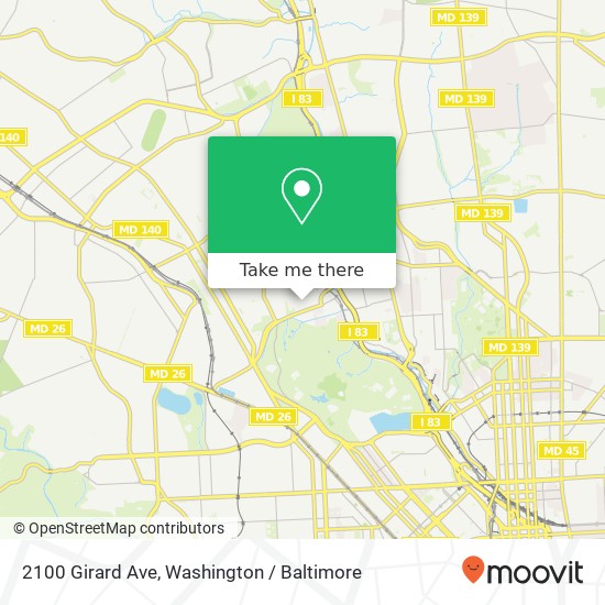 Mapa de 2100 Girard Ave, Baltimore, MD 21211