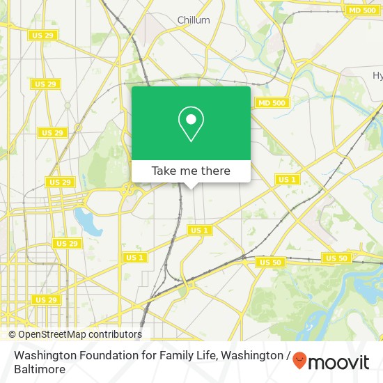 Washington Foundation for Family Life, 1030 Kearny St NE map