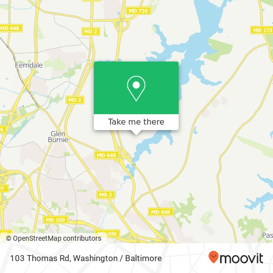 103 Thomas Rd, Glen Burnie, MD 21060 map