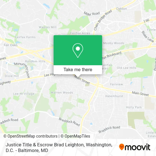 Justice Title & Escrow Brad Leighton map