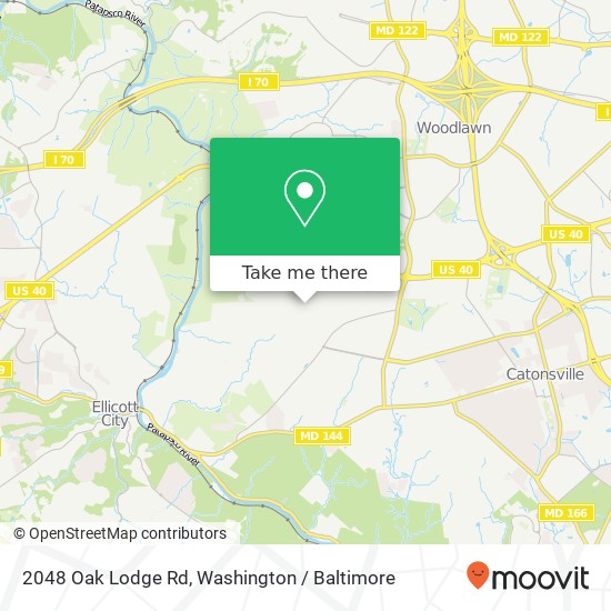 Mapa de 2048 Oak Lodge Rd, Catonsville, MD 21228