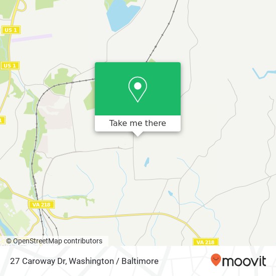 Mapa de 27 Caroway Dr, Fredericksburg, VA 22405