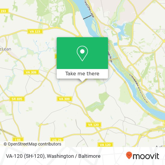 Mapa de VA-120 (SH-120), Arlington, VA 22207