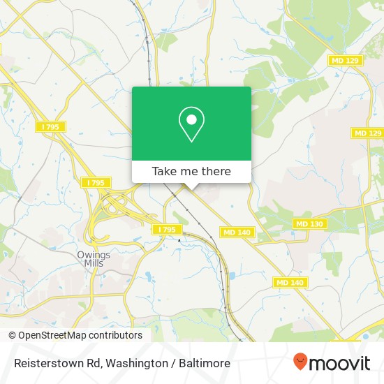 Mapa de Reisterstown Rd, Owings Mills, MD 21117