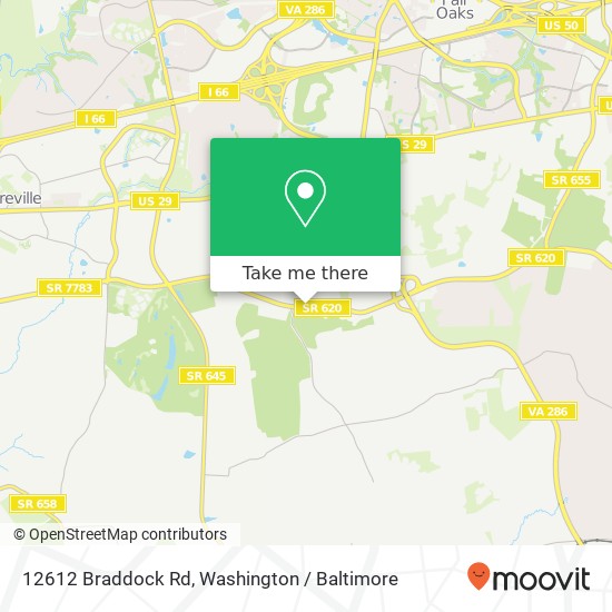 Mapa de 12612 Braddock Rd, Fairfax, VA 22030